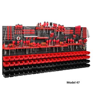 Tool Pegboard Wall Storage Kit with Bins