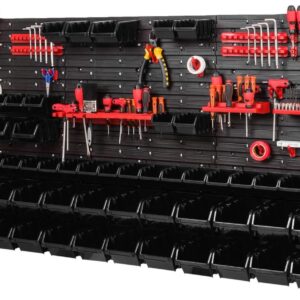 Tool Pegboard Wall Storage Kit with Bins 1728mm