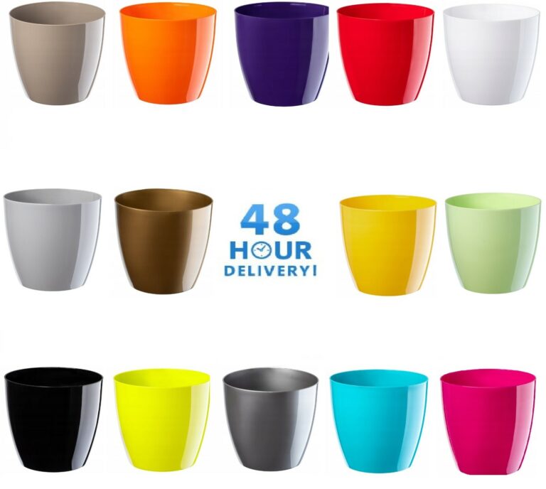 Round Gloss Waste Bin