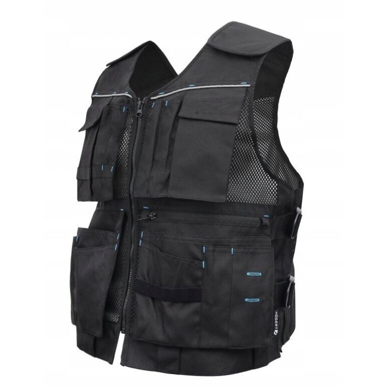 Tool Vest 15-Pocket 600D Oxford with Reflective Trim