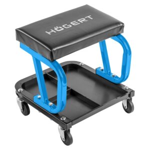 Workshop Creeper Seat with Tool Tray and Swivel Castors