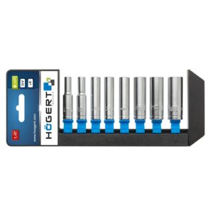 Deep Socket Set 1/4in Drive Hex CrV 8pc