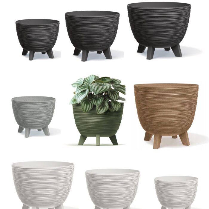 Oval Planter Bowl on Legs with Insert