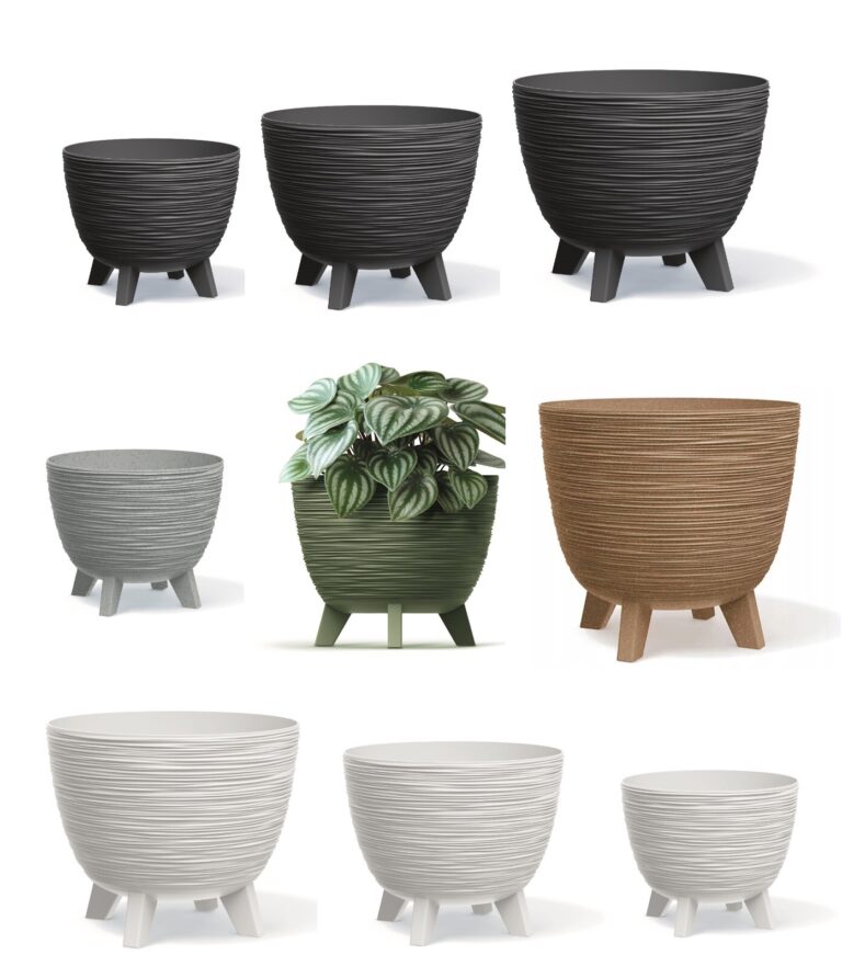 Oval Planter Bowl on Legs with Insert