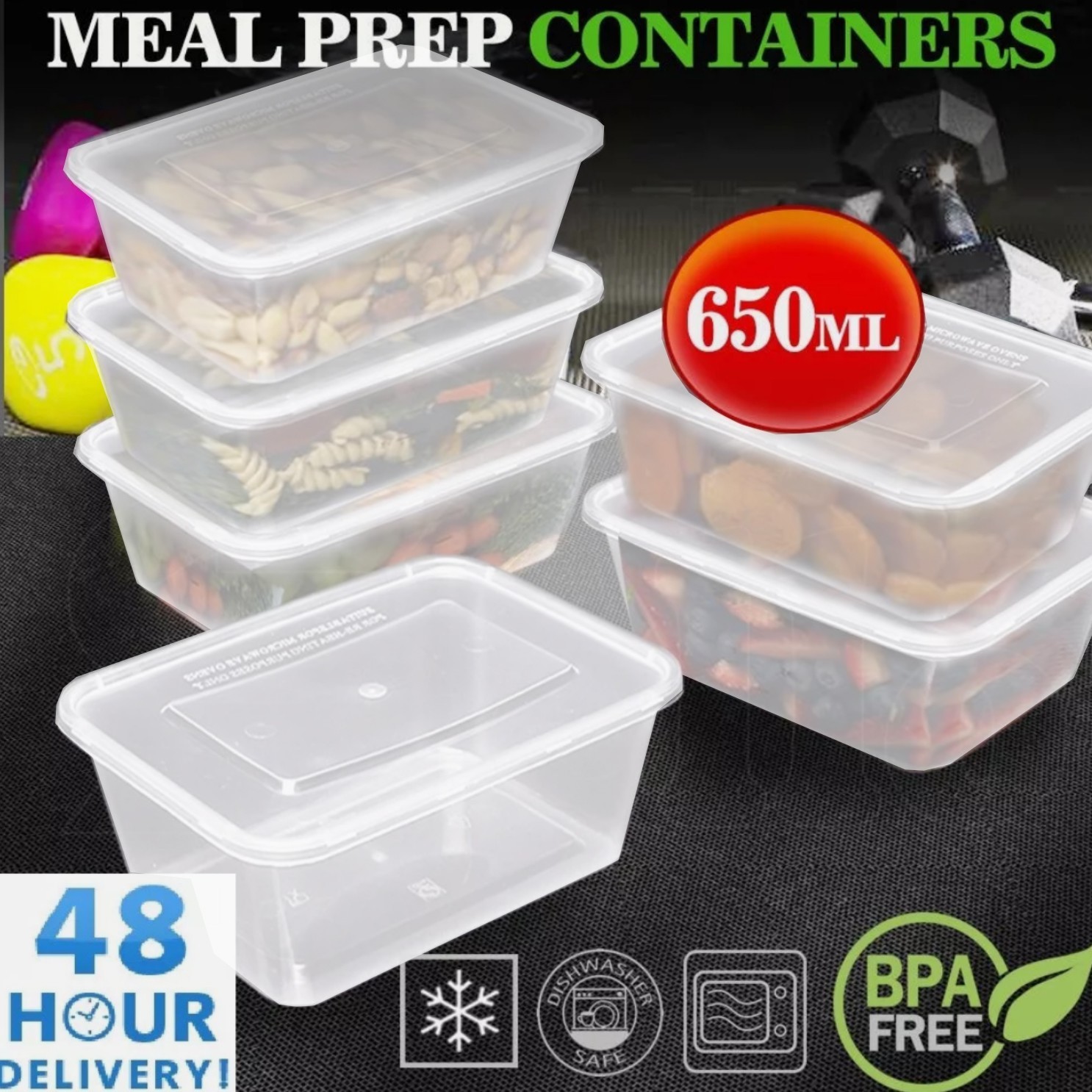Microwave-Safe Food Containers with Lids Stackable - Image 5