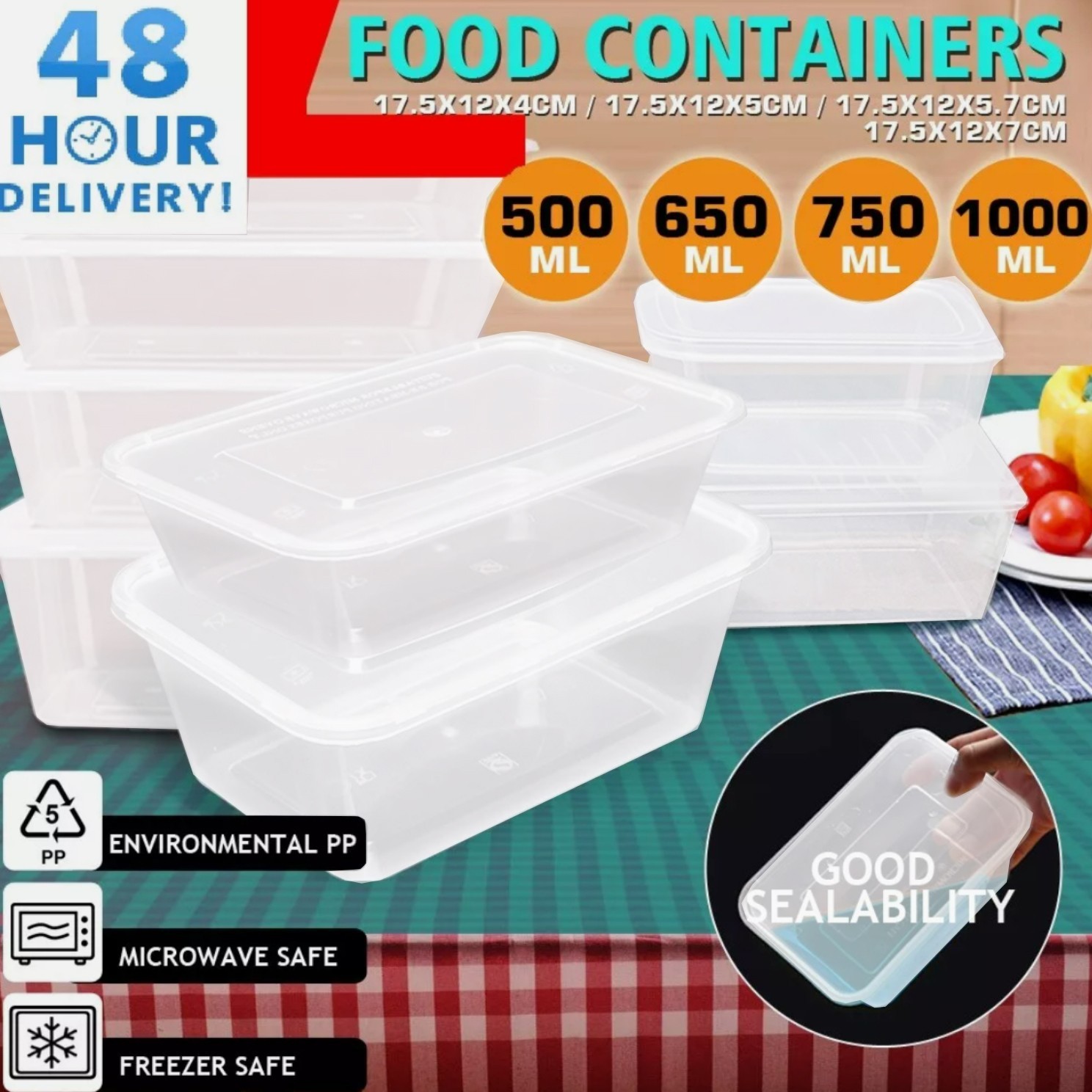 Microwave-Safe Food Containers with Lids Stackable - Image 6