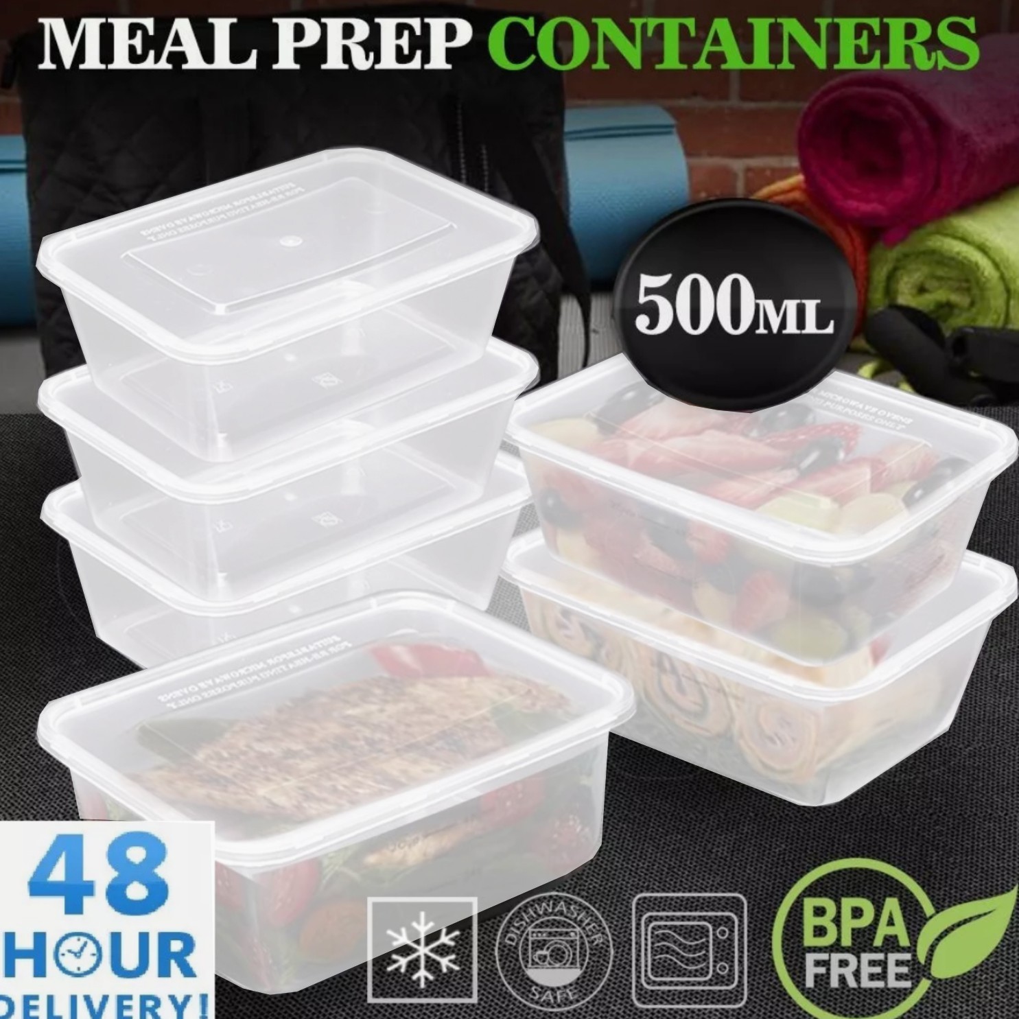 Microwave-Safe Food Containers with Lids Stackable - Image 7