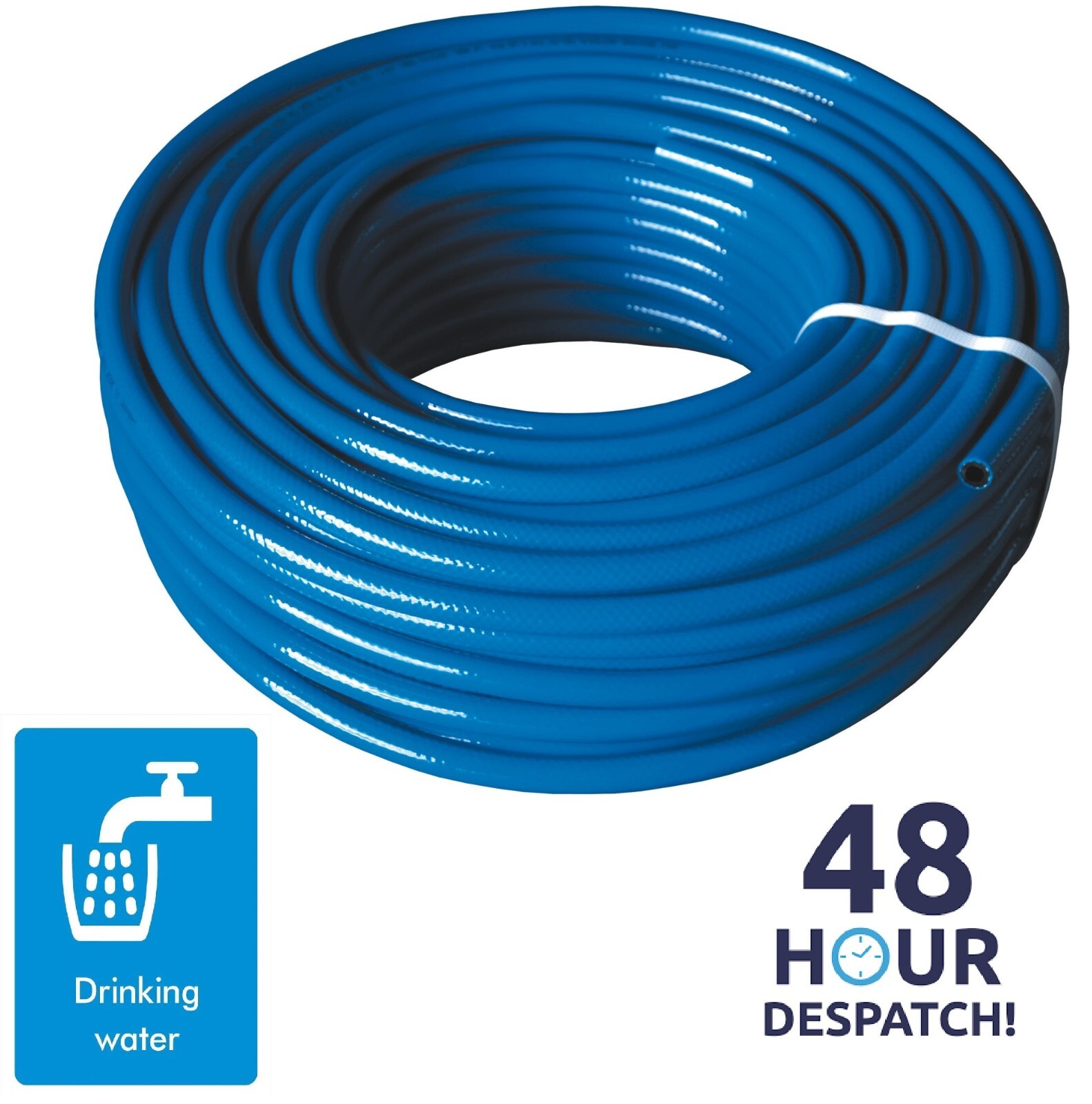 Fresh-Food-Safe-Drinking-Water-Hose-Pipe-Caravan-Motorhome-Boat-Blue-10mm-38-116376499068