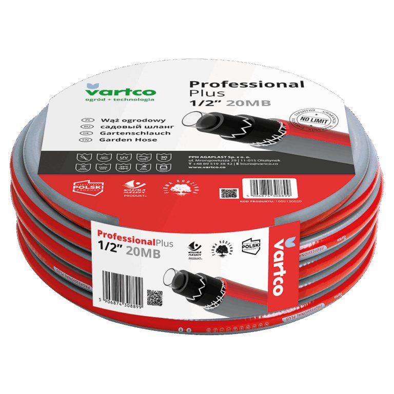 Garden Hose 6-Layer Reinforced Grey Red 30 Bar