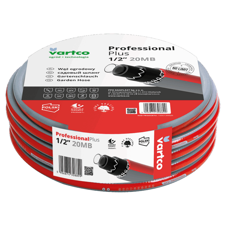 Garden Hose 6-Layer Reinforced Grey Red 30 Bar