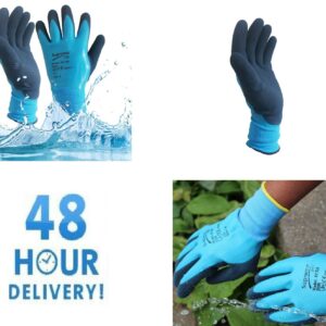 Waterproof Latex Coated Work Gloves Nylon Grip