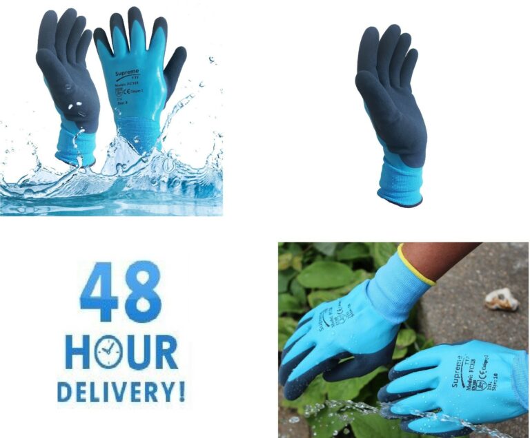 Latex Coated Work Gloves Waterproof Nylon Liner