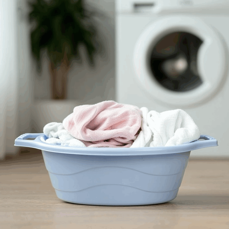 Oval Laundry Bowl 12L Plastic with Handles