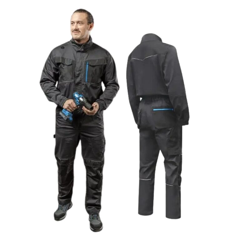 Reinforced Stretch Twill Work Coverall Grey