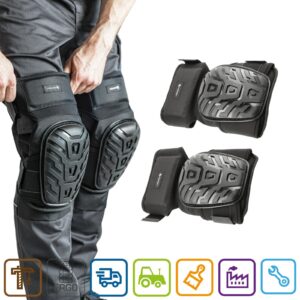 Knee Pads Gel PPE Work & Gardening Black (Pair)