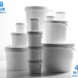 Plastic Storage Buckets with Tamper Evident Lids