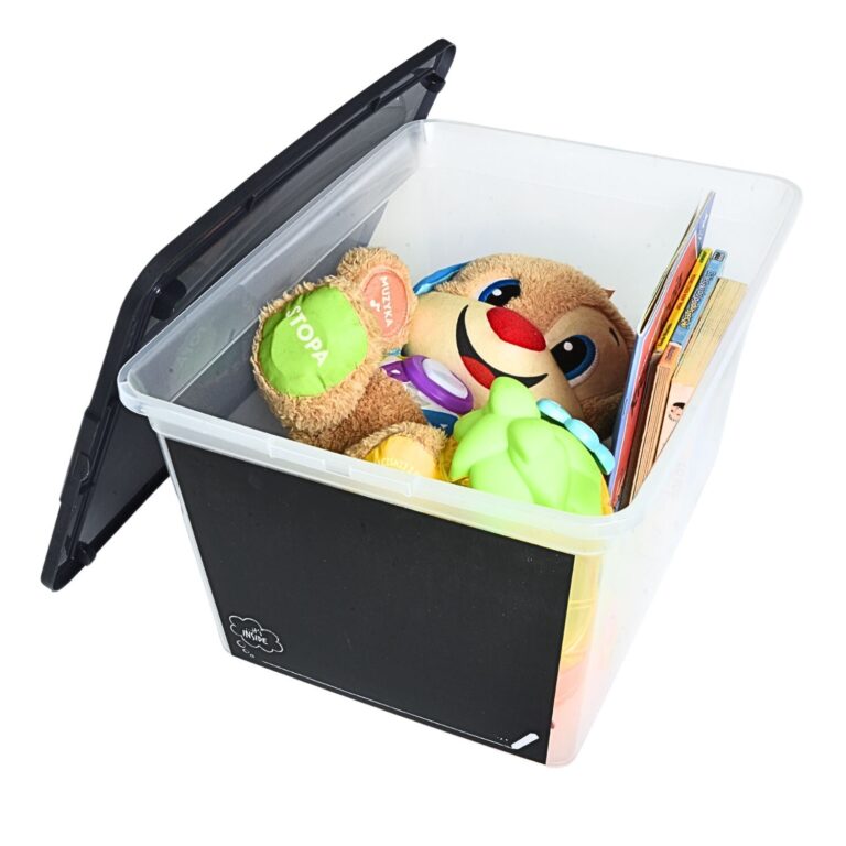 Storage Box with Lid and Chalkboard Label