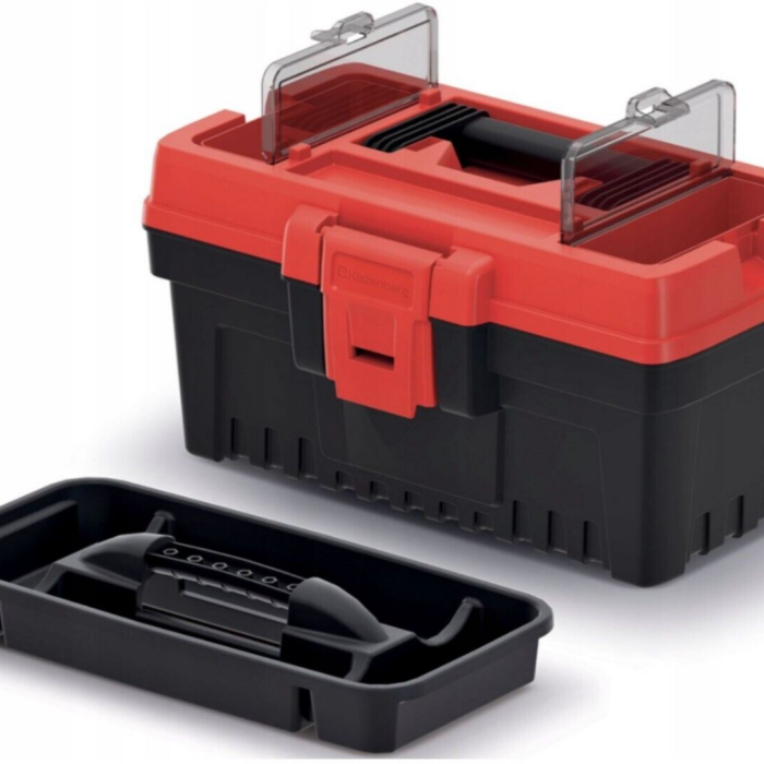 Tool Box 54.8cm 20kg Lockable with 2 Lid Organisers