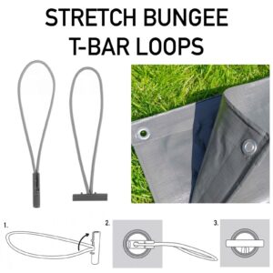 Bungee Shock Cord T-Bar Loops for Tarpaulins