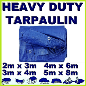 Tarpaulin Cover Heavy Duty Waterproof Blue