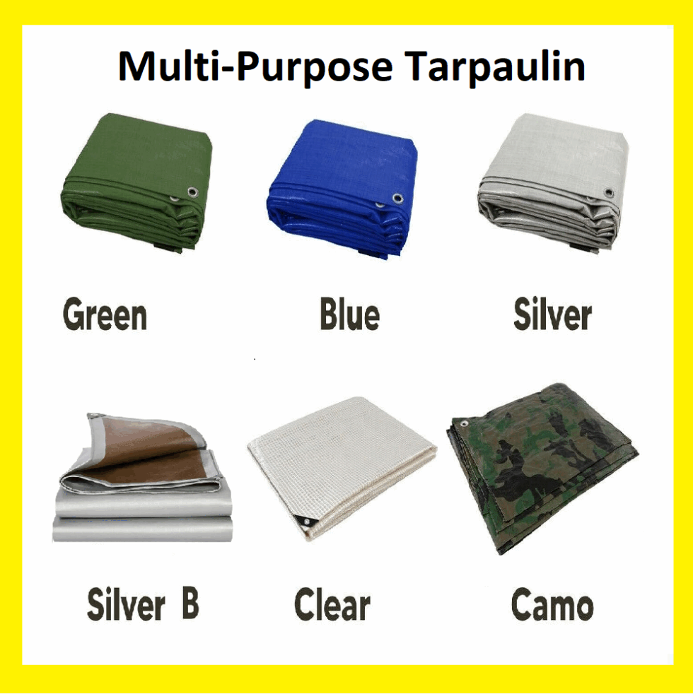 Tarpaulin 70-210gsm Laminated Polyethylene with Eyelets