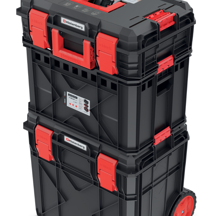 Tool Box Wheeled Trolley & Basket Modular Set of 3