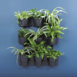 Vertical Garden Cascade Planter Wall Kit Anthracite
