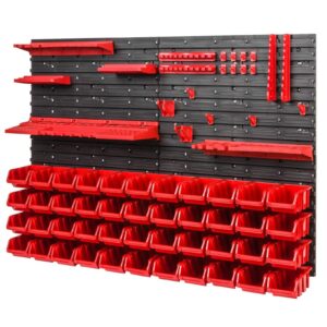 Tool Pegboard Wall Storage Kit with Bins