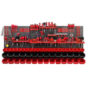 Tool Pegboard Wall Storage Kit with Bins