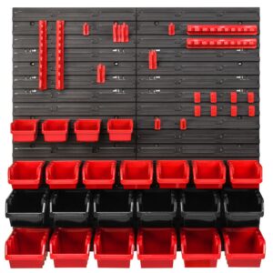 Tool Pegboard Wall Storage Kit with Bins 44pc