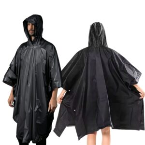 Waterproof PVC Rain Poncho Cape One Size Unisex