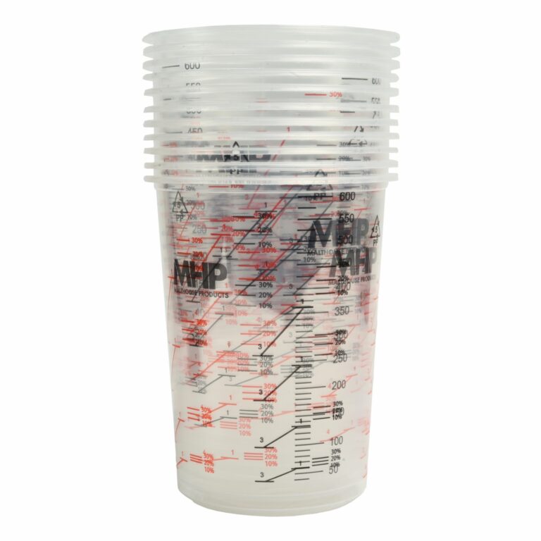 Calibrated Mixing Cups 600ml Clear Pack of 100