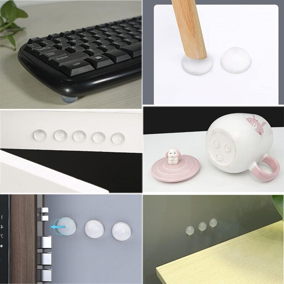 Clear Silicone Bumper Pads 10mm Self-Adhesive - Image 6