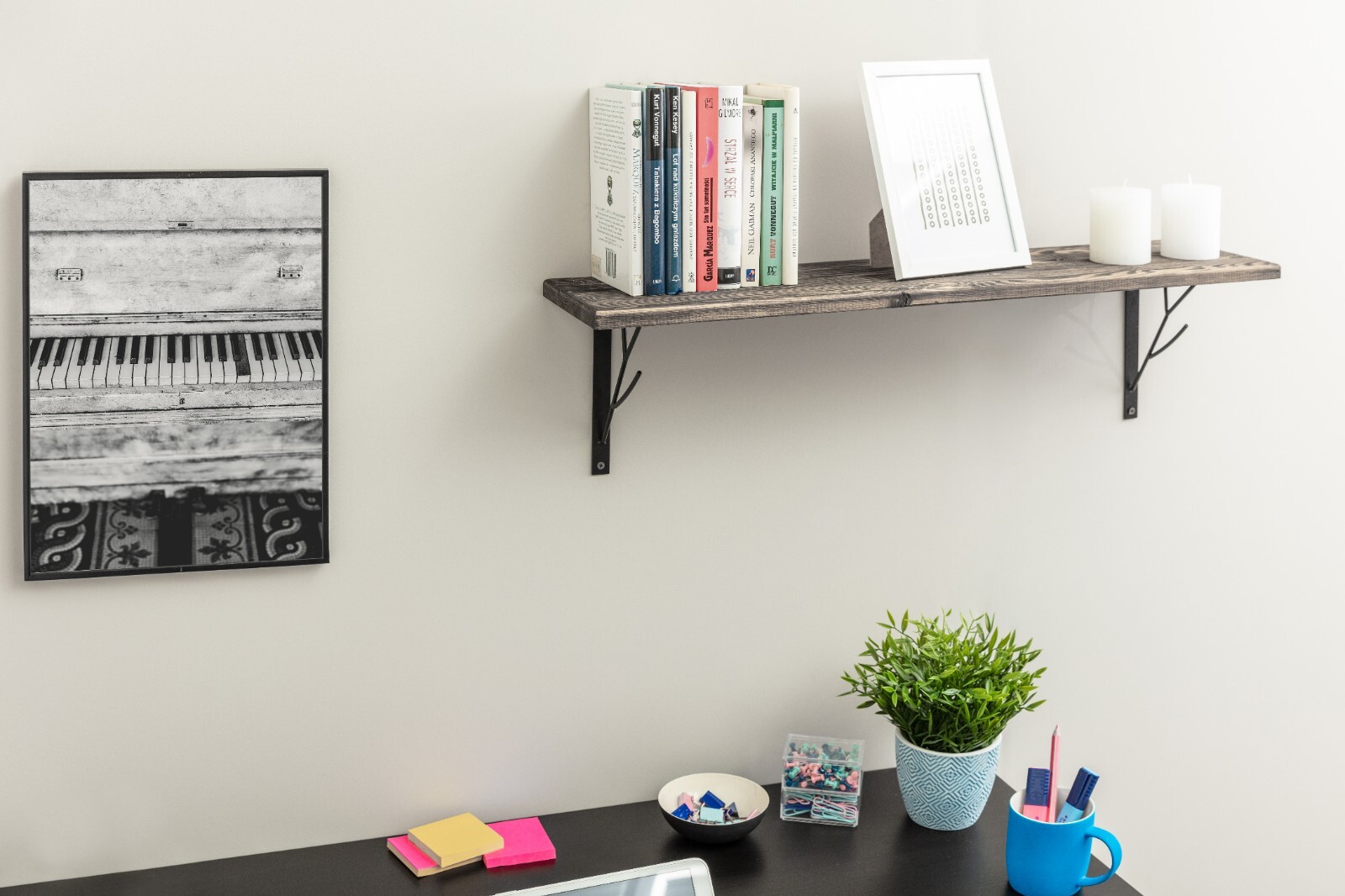 Tree Motif Shelf Support Brackets Steel Black Pack of 2 - Image 6