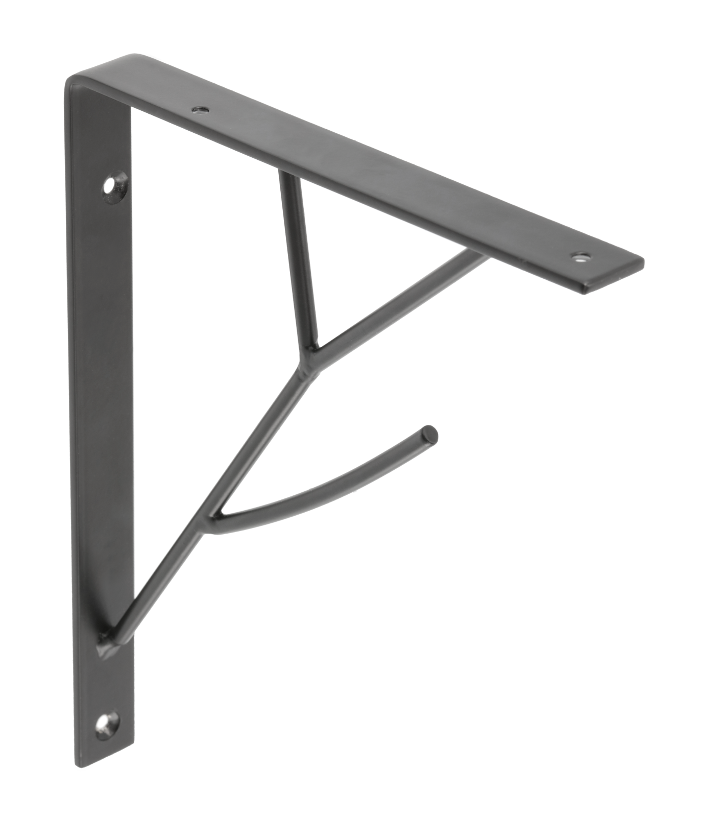 Tree Motif Shelf Support Brackets Steel Black Pack of 2 - Image 7