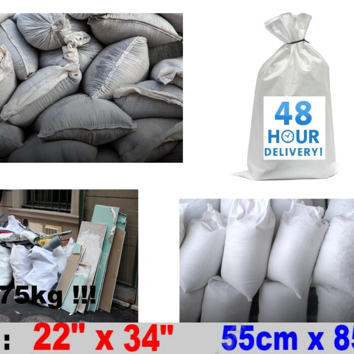 Rubble Sack White Woven Polypropylene 55 x 85cm Pack of 50