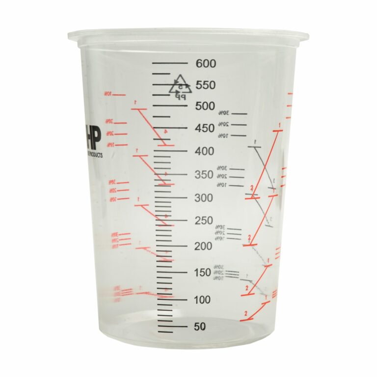 Calibrated Mixing Cups 600ml Clear Pack of 50