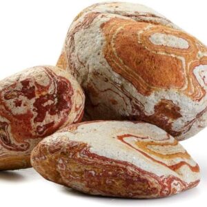 Aquarium Rainbow Pebbles Orange & White