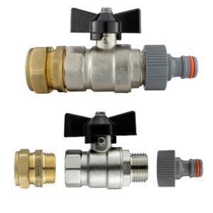 Copper Pipe to Garden Hose Connector with Valve