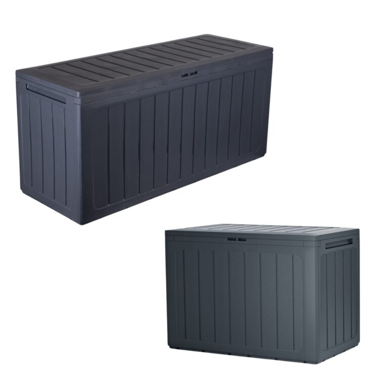 Garden Storage Box Slatted Anthracite Waterproof