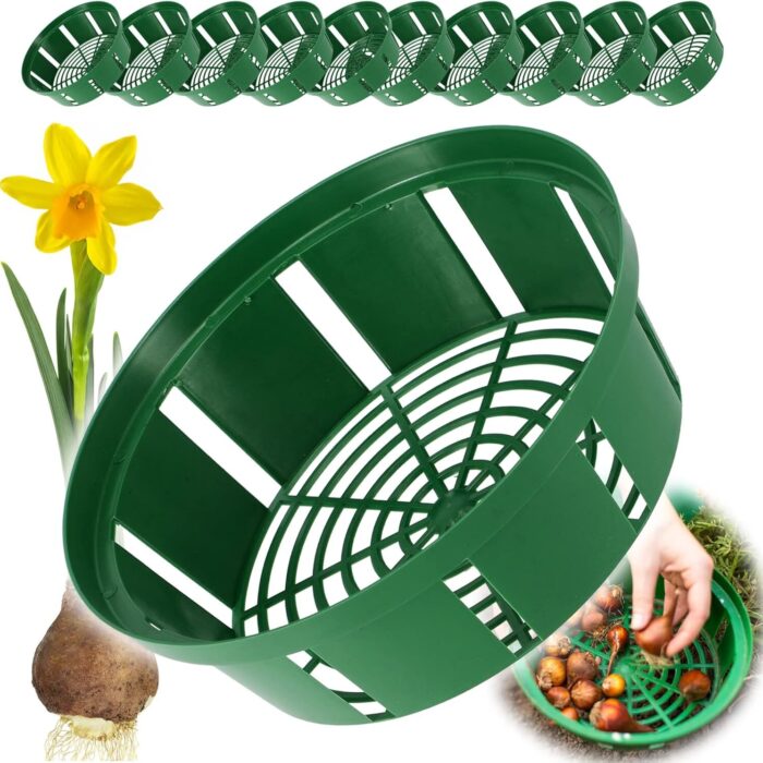Bulb Planting Basket Round Latticed Polypropylene