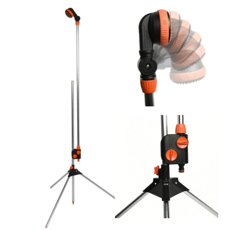 Portable Camping Shower Tripod 150-210cm Adjustable
