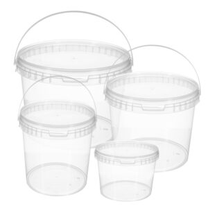 Clear Storage Buckets with Lids