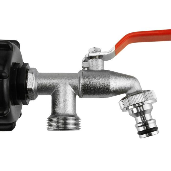 IBC Adapter S60x6 to 1/2in Brass Double Lever Tap