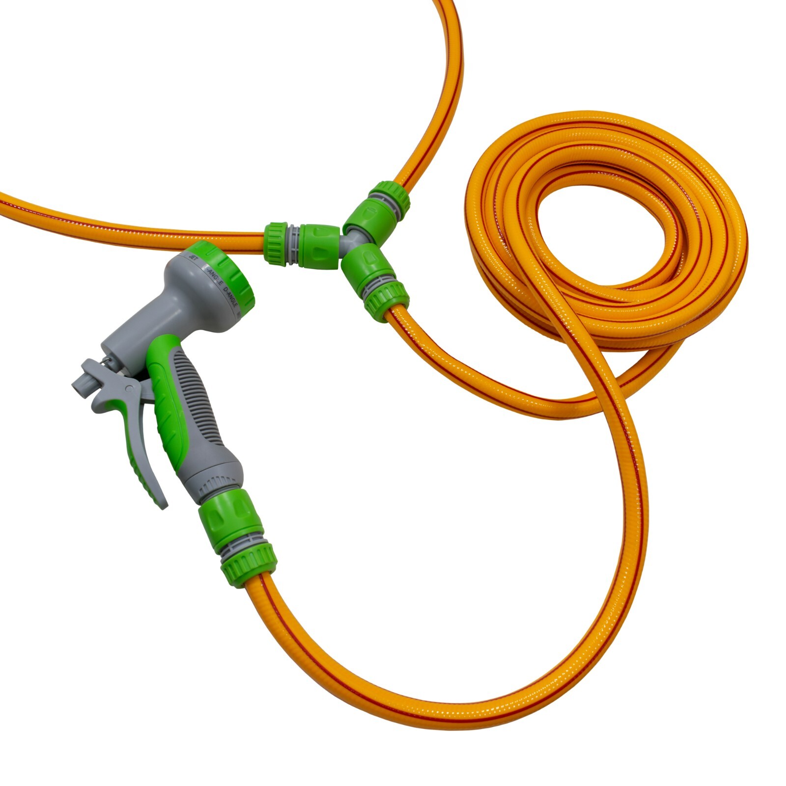 Dog Shower Kit Hot & Cold Splitter 5m Hose Yellow - Image 2