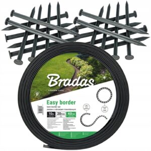 Flexible Lawn Edging Border with Fixing Pegs