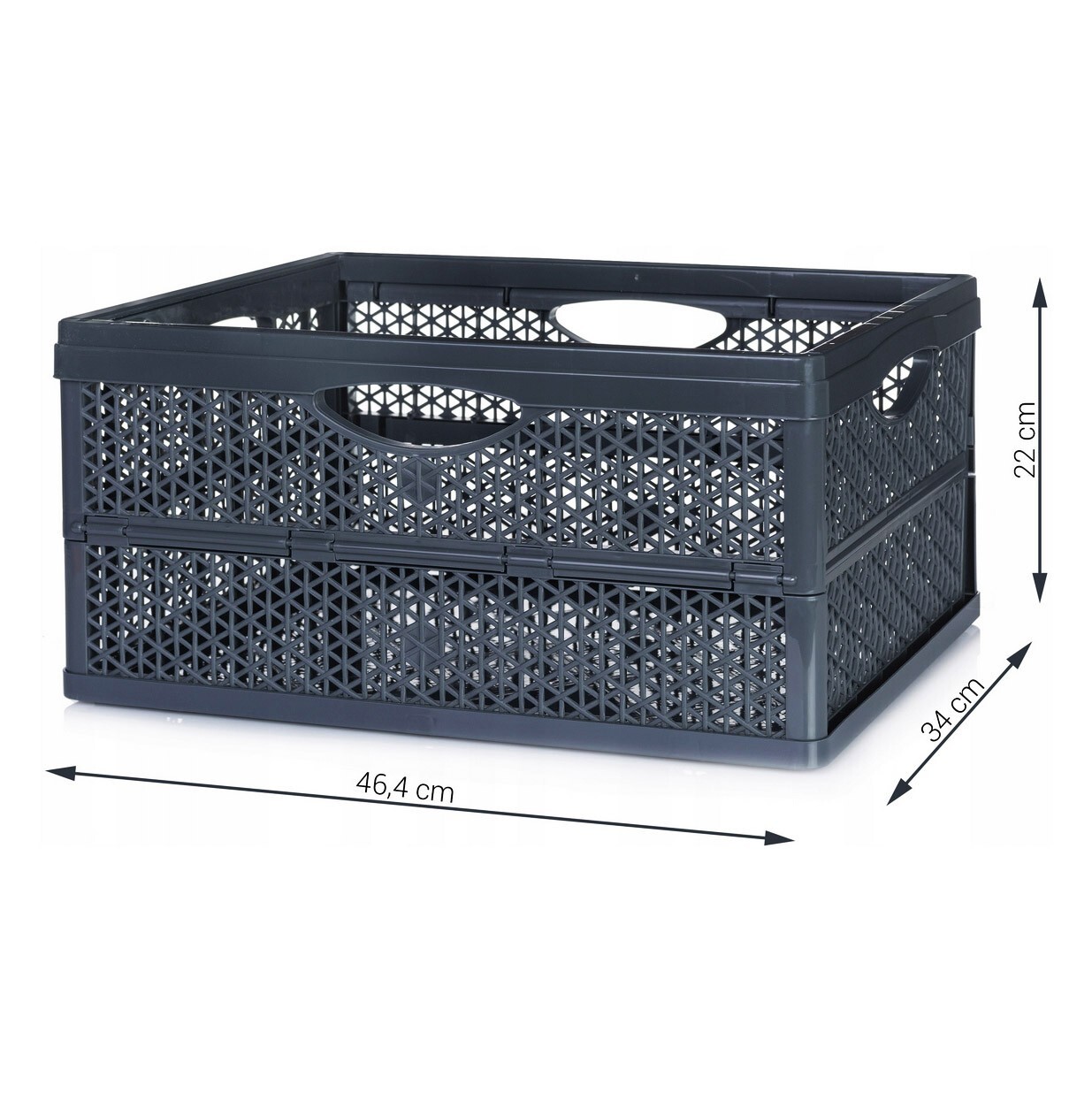 Folding Storage Basket Rectangular 46x34x22cm - Image 4