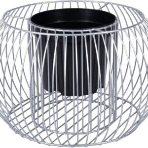 Gabion Planter with Pot Insert Galvanised Steel