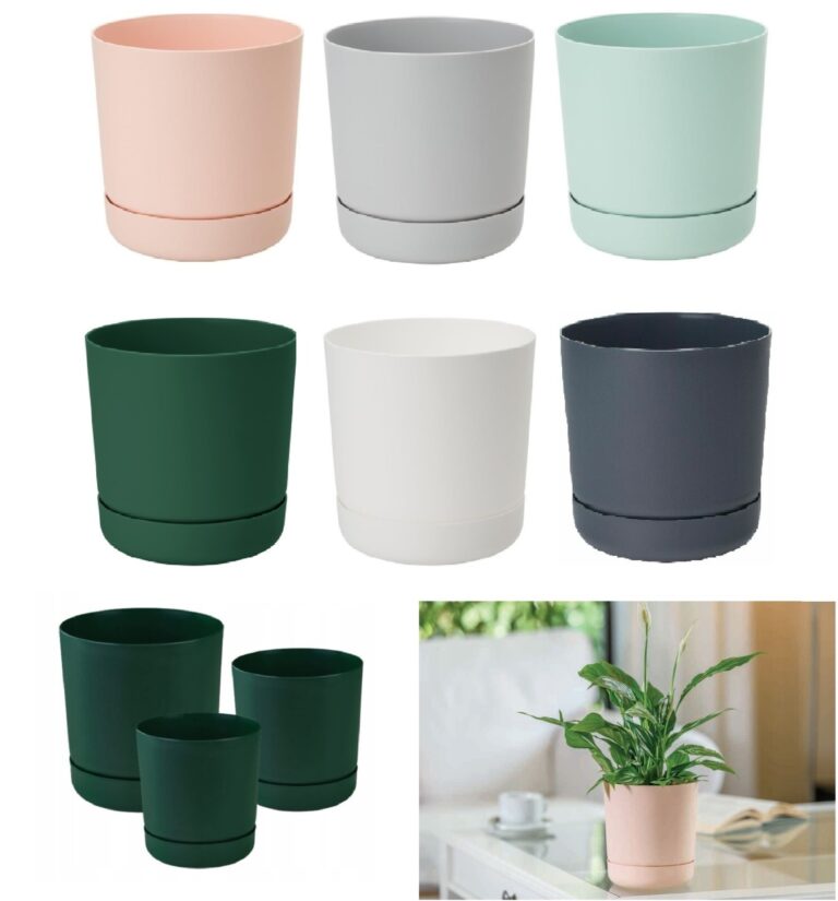 Round Plant Pot With Saucer