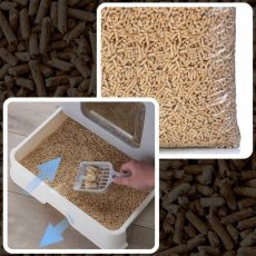 Premium Cat Litter Wood Pellet Non Clumping, Ultra Absorbent Pine Bulk 30L 15kg - 8